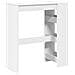 Tavolo Bar con Rastrelliera Bianco 90x40x103,5 cm Multistrato - Foto miniatura 6