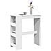 Tavolo Bar con Rastrelliera Bianco 90x40x103,5 cm Multistrato - Foto miniatura 2