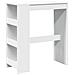 Tavolo Bar con Rastrelliera Bianco 90x40x103,5 cm Multistrato - Foto miniatura 1