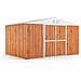 Capanno Per Esterno Box In Acciaio Casetta Da Giardino 403x269cm X H 215cm - 149kg - 10,84mq Legno - Foto miniatura 6