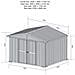 Capanno Per Esterno Box In Acciaio Casetta Da Giardino 403x269cm X H 215cm - 149kg - 10,84mq Legno - Foto miniatura 10