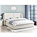 Letto Contenitore Tessuto Monestier 180 X 200 Cm Bianco Sporco - Foto miniatura 1