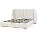 Letto Contenitore Tessuto Monestier 180 X 200 Cm Bianco Sporco - Foto miniatura 3