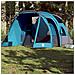 Tenda da Campeggio a Tunnel per 4 Persone Blu Impermeabile - Foto miniatura 1