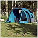 Tenda da Campeggio a Tunnel per 4 Persone Blu Impermeabile - Foto miniatura 3