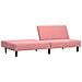 Divano Letto a 2 Posti Rosa in Velluto - Foto miniatura 4