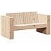 Divano da Giardino 2 posti 134x60x62 cm Legno massello di pino - Foto miniatura 1