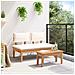 Set Panchina da Giardino in Legno Massello di Teak - Foto miniatura 4