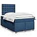 Giroletto a Molle con Materasso Blu 120x190 cm in Tessuto - Foto miniatura 2