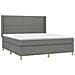 Giroletto a Molle con Materasso Grigio Scuro 180x200 cm Tessuto - Foto miniatura 3