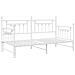 Struttura Letto Daybed con Letto Estraibile Bianco 100x190 cm Acciaio - Foto miniatura 3