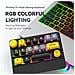 Tastiera Da Gioco Meccanica Wireless Rgb Con Effetti Di Luce Fluente White - Foto miniatura 7
