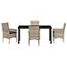 Set da Pranzo per Giardino 5 pcs Grigio chiaro Poly Rattan - Foto miniatura 7