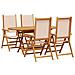 Set da Pranzo per Giardino 5 pcs Beige legno massello di acacia - Foto miniatura 1