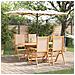 Set da Pranzo per Giardino 5 pcs Beige legno massello di acacia - Foto miniatura 2