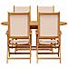 Set da Pranzo per Giardino 5 pcs Beige legno massello di acacia - Foto miniatura 9