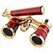 Binocolo Retro Con Manico Rosso - Ingrandimento 3x, Occhiali Da Opera Portatili - Foto miniatura 2