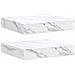 Scaffale da parete 2 pcs Marmo Bianco 23 x 23,5 x 4 cm - Foto miniatura 1
