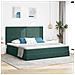 Letto con contenitore e materasso Verde Scuro 200 x 200 cm - Foto miniatura 2