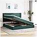 Letto con contenitore e materasso Verde Scuro 200 x 200 cm - Foto miniatura 4