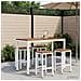 Tavolo Bar da Giardino Naturale e Bianco 108,5 x 55 x 105 cm - Foto miniatura 2