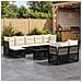 Set Divano da Giardino 10 pz Nero polyrattan - Foto miniatura 9
