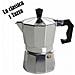 Caffettiera Moka 1 Tazza Classica Welkhome Caffà¨ Espresso Fatto In Casa Manico Plastica - Foto miniatura 2