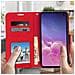Custodia A Libro Galaxy S10e Portacarte Funzione Supporto - Rosso - Foto miniatura 4