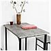 Set 3 Pezzi Tavolo Con 2 Sgabelli Mobile Bar Per Casa Stile Industriale Grigio, L80*p50*a88cm, Grigio Ogt10-hg - Foto miniatura 6
