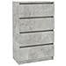 Credenza Grigio Cemento 60x35x98,5 cm in Legno Multistrato - Foto miniatura 2