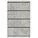 Credenza Grigio Cemento 60x35x98,5 cm in Legno Multistrato - Foto miniatura 4