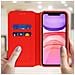 Custodia Apple Iphone 11 Portacarte Funzione Supporto Similpelle Liscia Rosso - Foto miniatura 3