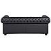 Set Di Divano E Poltrona In Pelle Nero Chesterfield - Foto miniatura 12