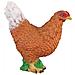 Figura Giocattolo In Miniatura Di Una Gallina Di Farm Life - Modello Autentico Dipinto A Mano - Foto miniatura 1