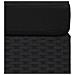 Divano Modulare a 2 Posti in Polyrattan Nero - Foto miniatura 6