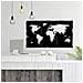 Quadro Decorazione Murale Mappa Nera Cm Cm 125x73 H - Foto miniatura 1