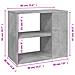 Credenza Grigio Cemento 60x30x50 cm in Legno Multistrato - Foto miniatura 4