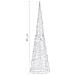 Piramide Decorativa Cono di Luce LED Acrilico Colorato 90 cm - Foto miniatura 4