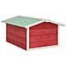 Casetta Per Tosaerba Robotizzato 72x87x50 Cm Rossa Bianca Abete - Foto miniatura 7