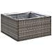 Fioriera da Giardino Grigia 80x80x40 cm in Polyrattan - Foto miniatura 1