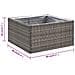 Fioriera da Giardino Grigia 80x80x40 cm in Polyrattan - Foto miniatura 5