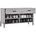 Panca Porta Scarpe Grigio Sonoma 102x35x55 Cm Legno Multistrato - Foto miniatura 2
