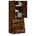 Credenza Rovere Fumo 69,5x34x180 Cm In Legno Multistrato - Foto miniatura 3
