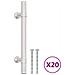 Maniglie per Mobili 20pz Argento 96mm in Acciaio Inox - Foto miniatura 2