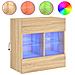 Mobile Tv A Parete Con Luci Led Rovere Sonoma 58,5x30x60,5 Cm - Foto miniatura 2