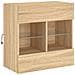 Mobile Tv A Parete Con Luci Led Rovere Sonoma 58,5x30x60,5 Cm - Foto miniatura 3