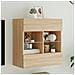 Mobile Tv A Parete Con Luci Led Rovere Sonoma 58,5x30x60,5 Cm - Foto miniatura 1