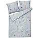 Set Copripiumino In Cotone Satinato A Fiori Azzurro Chiaro 155 X 200 Cm Evergreen - Foto miniatura 6