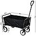 Carrello da Spiaggia Pieghevole TYRS con Ruote in Plastica, Portata Massima 110 kg, Colore Nero - Foto miniatura 3
