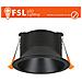 Ghiera fissa TONDA - Alluminio verniciato a polvere, foro 75mm NERA - Foto miniatura 1